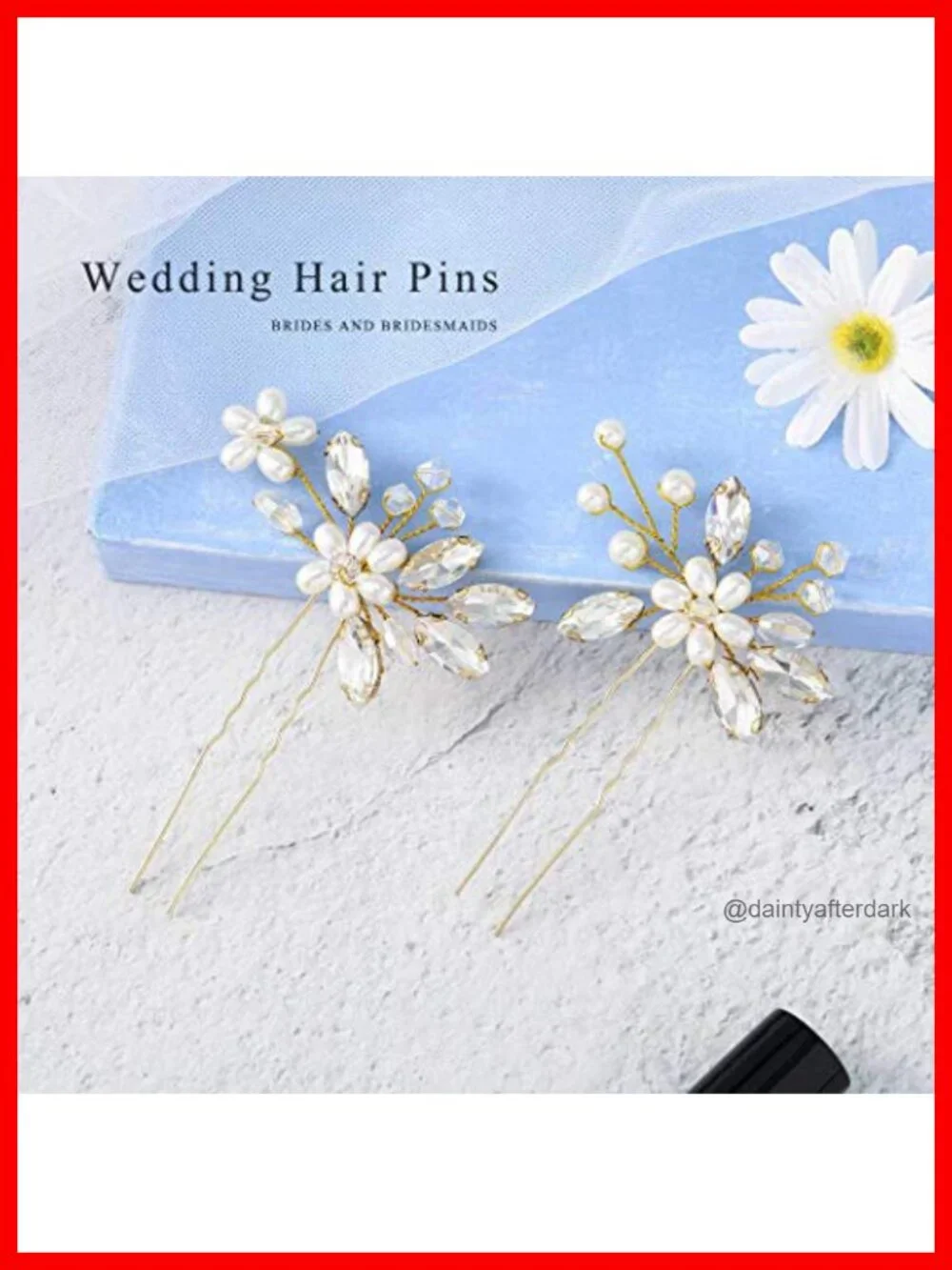 Pearl Crystal Rhinestone Wedding Hair Pins Updo Clip Bridal Accessories